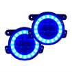 4 Inch Fog Lights with Blue LED Lights On