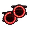 4 Inch Fog Lights with Red LED Lights On