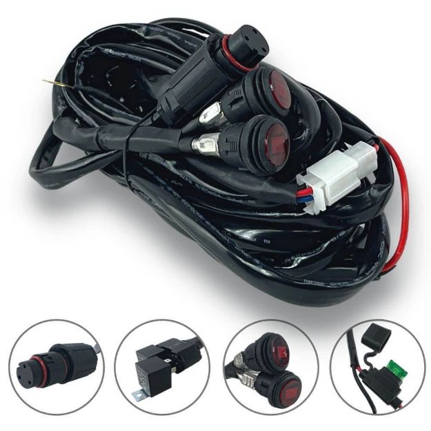 Dual Color Light Bar Harness for One Light