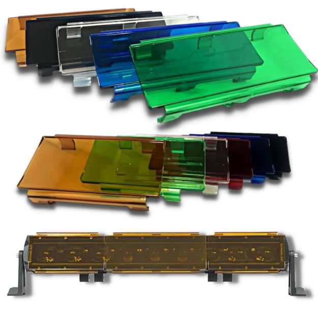 6" and 8" Lens Cover for LED Light Bars (Multiple Colors Available)
