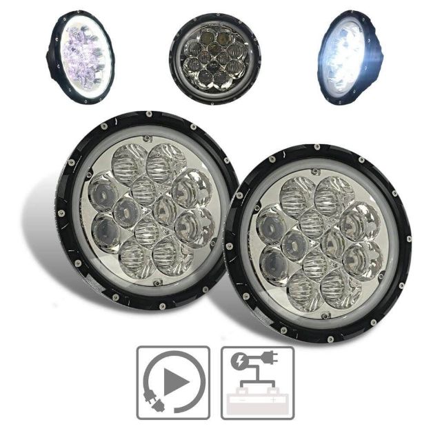 Arachnid 7" Round LED Headlight Kit with Adapters