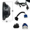 Arachnid 7" Round LED Headlight Kit with Adapters