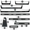 LED Light Bar Cradle Mounts- dimensions