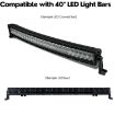 40" LED Curved Light Bar Mount for Toyota 2005-2014 Tacoma Roof Rack