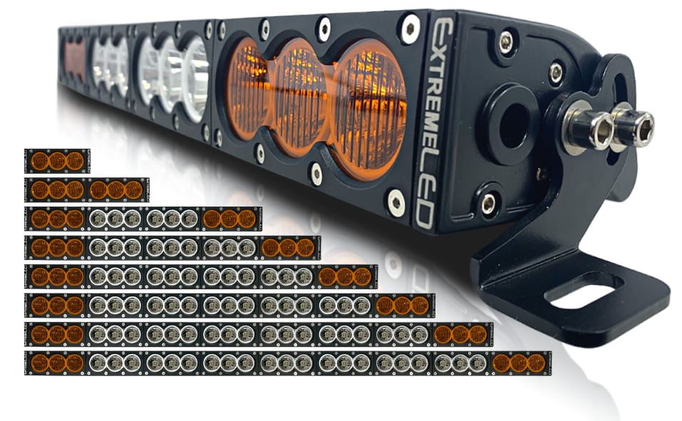 Picture for category High Power Combo Amber/White LED Light Bars (X6)