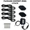 RGB Rock Lights 4 Pack Kit