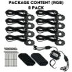 RGB Rock Lights 8 Pack Kit
