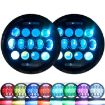 Increase the light output of your Jeep Wrangler, Jeep JK, Land Rover Defender, Harley, etc with our 7 Inch Round RGB/DRL Headlights.