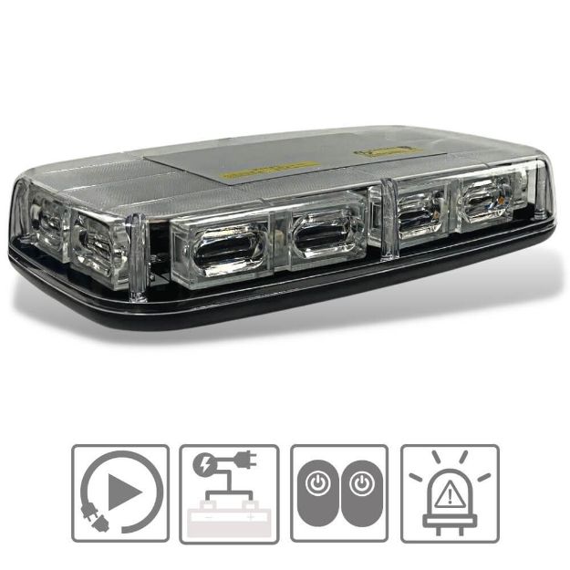 10" LED Amber Beacon/Light bar warning light for emergency vehicles and tow trucks