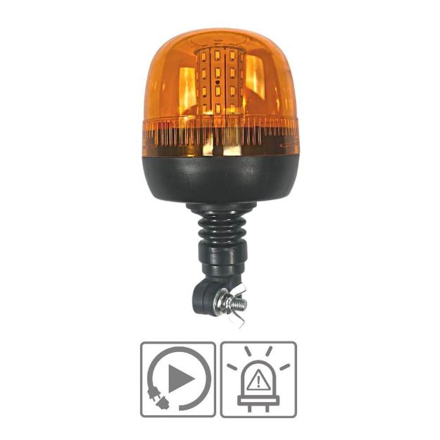 Amber Beacon Strobe Light/Bolt Compact DIN pole warning beacon for forklifts and equipment