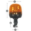the size of a Amber Beacon Strobe Light/Bolt Compact DIN pole warning beacon for forklifts and equipment
