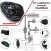 Wiring for an 10" Extreme Single Row 50W Amber Flood Beam LED Light Bar
