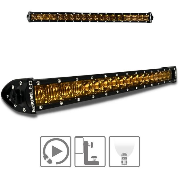 20" Extreme Single Row 150W Amber Combo Beam LED Light Bar - Hero