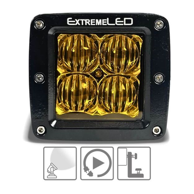 Yellow Flood Extreme Series 3" CREE LED Light Pod