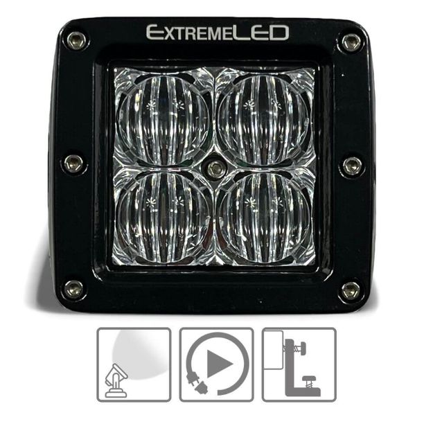 Amber (orange) Flood Extreme Series 3" CREE LED Light Pod
