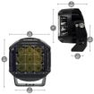 High Power Side Shooter LED Light Pods (Pair) Dimensions