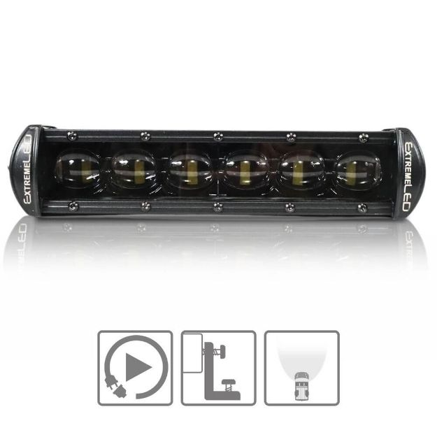 8" Extreme Stealth 30W Flood Beam LED Light Bar