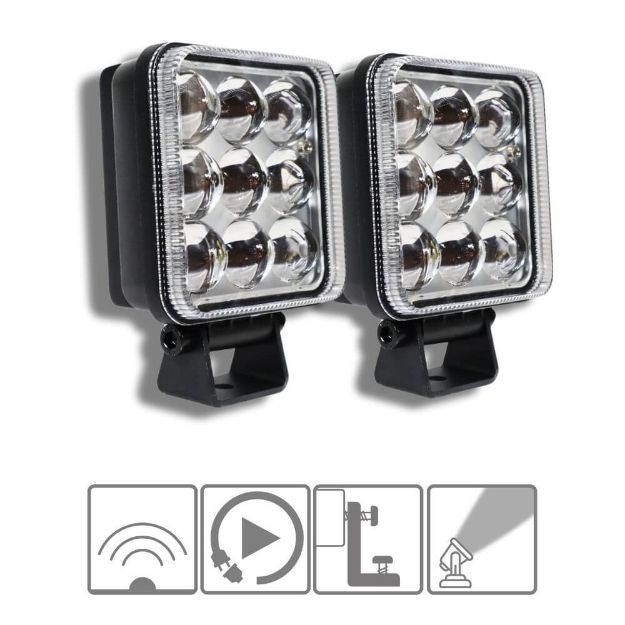 Extreme LED 4" Infrared Hybrid LED Light Pod pair and harness