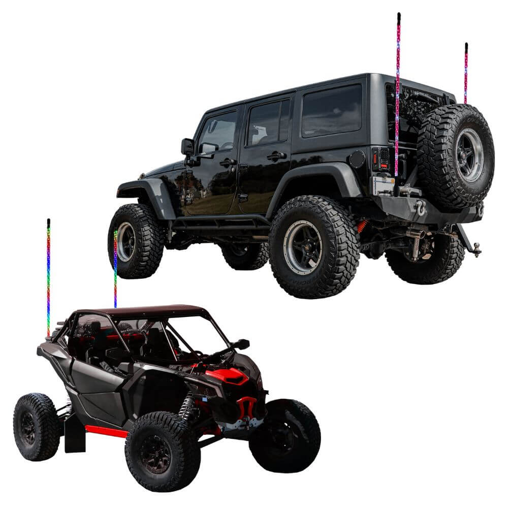 led whip lights install 