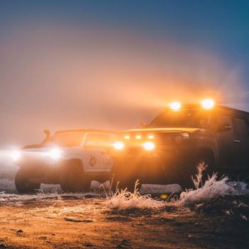 Powerful amber lights great in fog