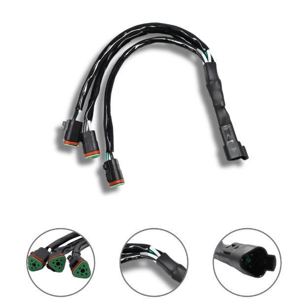 Triangle Wire Harness splitter (1 Male, 3 Female)