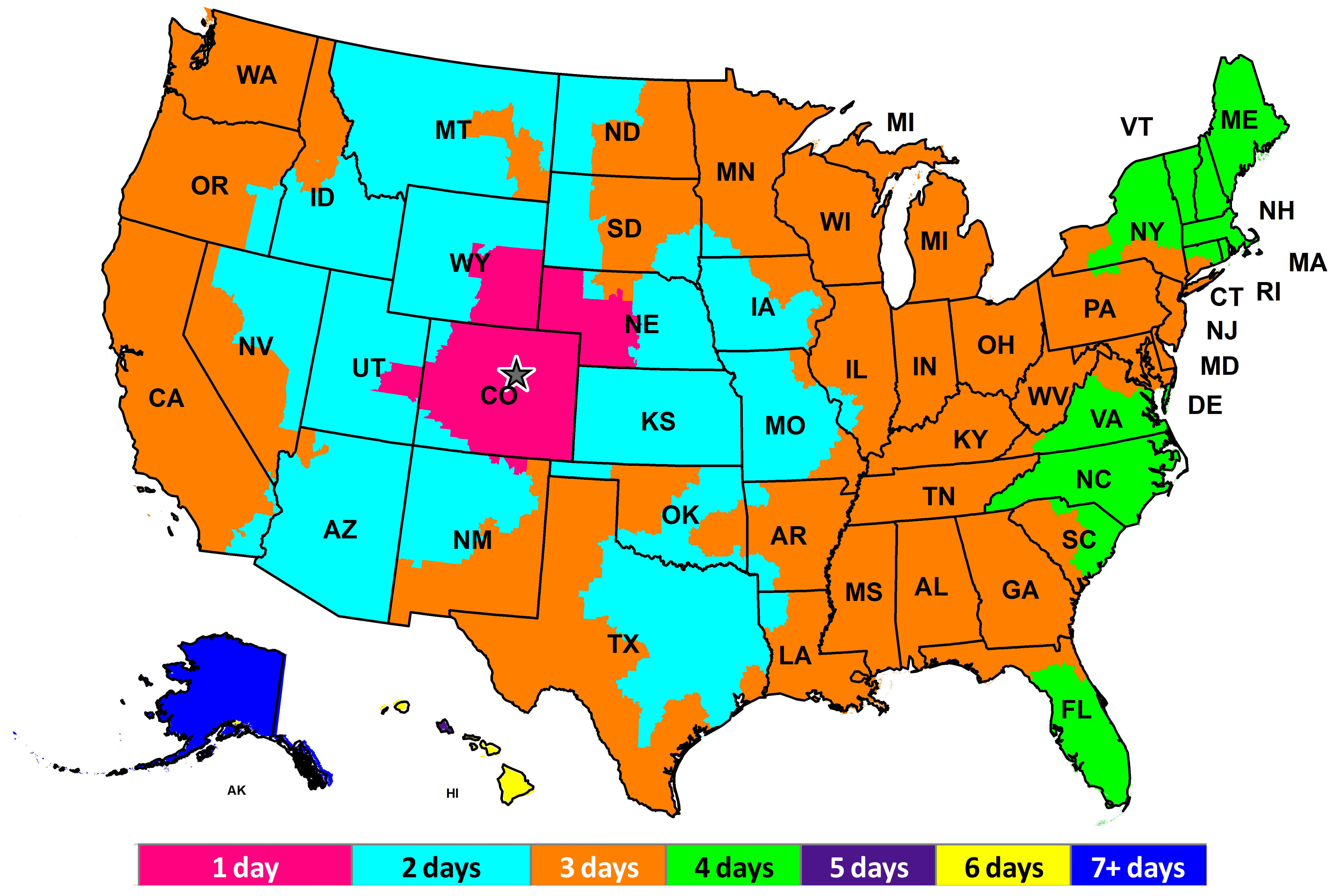Fedex transit time in the United States