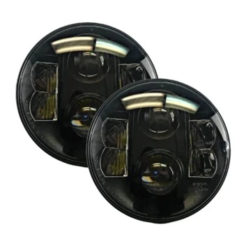 Headlight High/Low Beam Black/Chrome with DRL (40w)