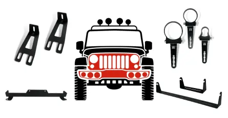 Extreme LED mounting brackets for bumper and grille