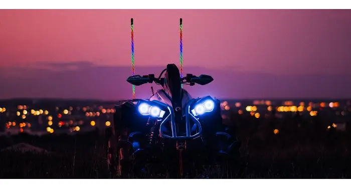 LED whip light installation