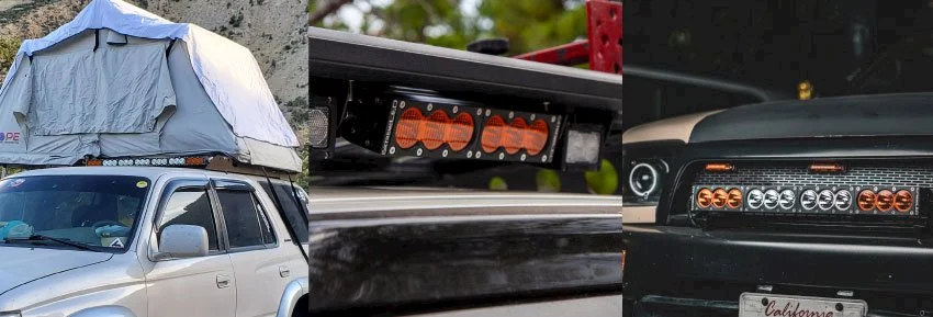 X6 Series Light Bars on offroad vehicles